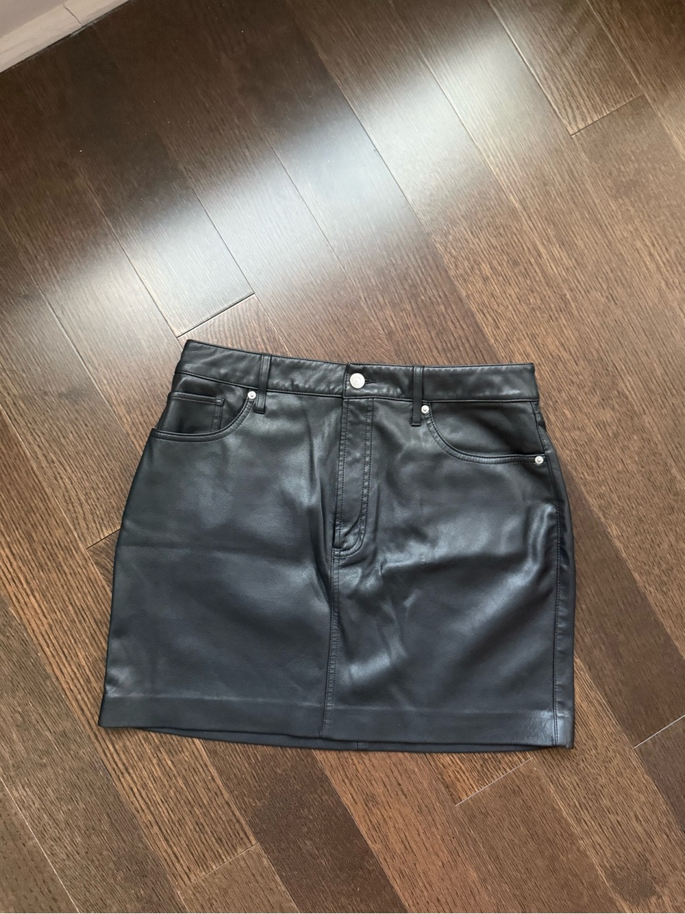 Express Black Faux Leather Mini Skirt US 10